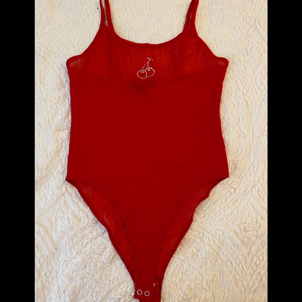 Red cherry bodysuit